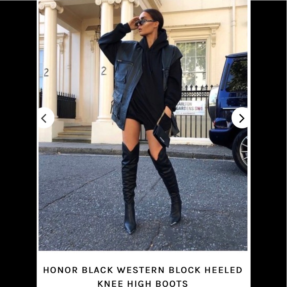 Black Knee High Boots Sz 7